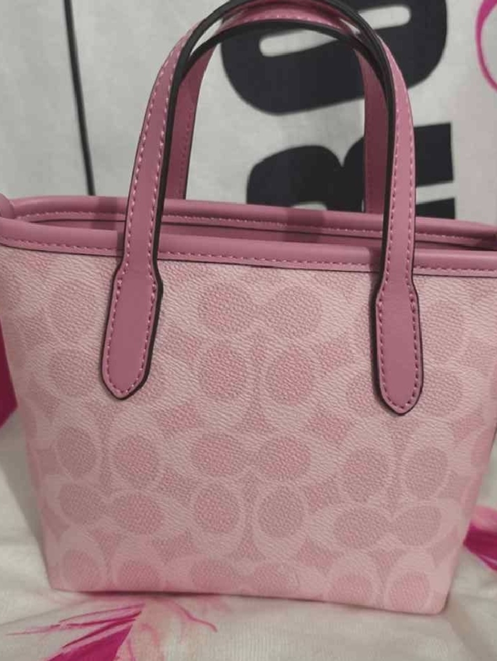 Coach Mini Pink Tote - Picture 4 of 7